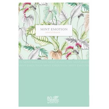 Скетчбук 80л. "Mint emotion" салатовый блок