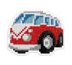 Магнит из алмазной мозаики "Автобус" 6,5х8,5см