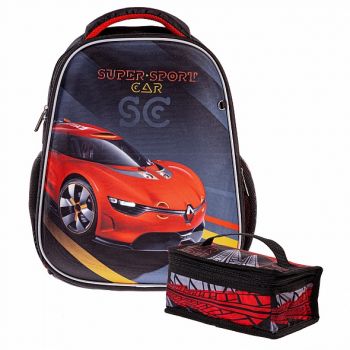 Рюкзак "Ergonomic Light. Super Sports car" 38х29х15см 2 отд., 2+1 потайн. карман + термосумка