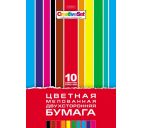 Цветная бумага 10цв. 10л. "Creative set" мелованная двухстороняя