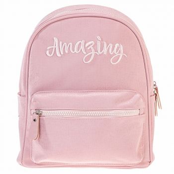 Рюкзак "Beauty. Amazing" 30х26х12см 1 отд., 2 карманов, нежно-розовый.