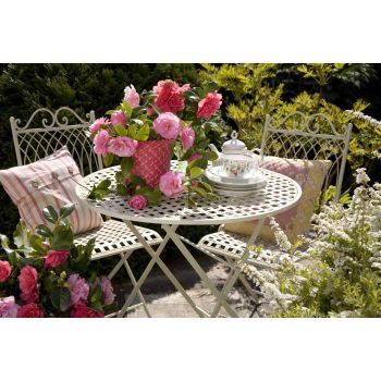 Картина по номерам "Розовые цветочки в саду" 40х50см