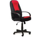 Кресло руководителя Brabix City EX-512 ткань, черно-красное