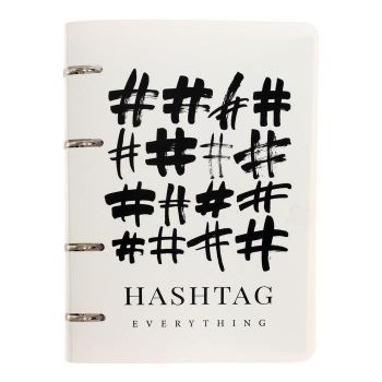 Тетрадь 80л. клетка А5 "Hashtag" пластик на кольцах