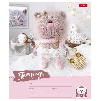 Тетрадь 12л. узкая линейка "Уютные котики"