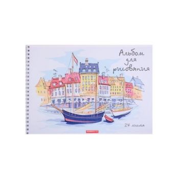 Альбом д/рисования 24л. А4 "Амстердам" на спирали