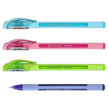 Ручка шар.синяя "Darvish Trion+" 0,7мм софт-тач, трёхгранный корпус