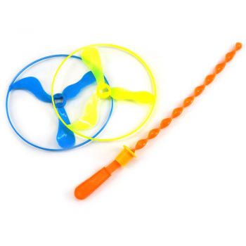 Игрушка "Вертушка" 13см с запуском, 2 кольца, ассорти