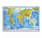 Карта "Мир" физическая 120х78см 1:25М интерактивная