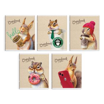 Тетрадь 48л. клетка "Модные пушистики"