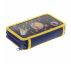 Пенал 2 отд. "Space food" 19х11см с таблицей умножения