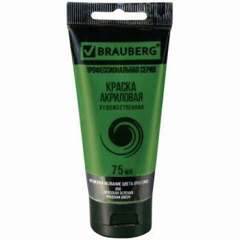 Акрил. Прусский зелёный 75мл "Brauberg"