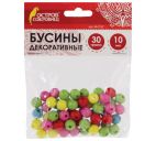 Бусины д/творчества "Шарики" 10мм 30г 5цв.