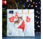 Салфетки бумажные "Новогодний подарок. Котята" 33х33см 20шт. 3-слойн.