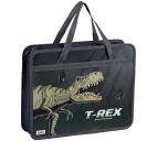 Папка с ручками А4 ArtSpace "T-Rex", пластик, на молнии, 80мм