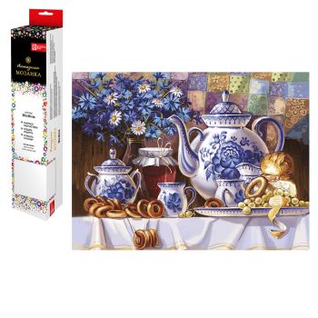 Алмазная мозаика "Натюморт "Гжель" 30х30см