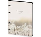 Тетрадь 80л. А5 "Serene field" на кольцах, кожзам, тониров. блок