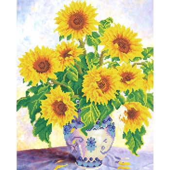 Алмазная мозаика "Подсолнухи" 40х50см