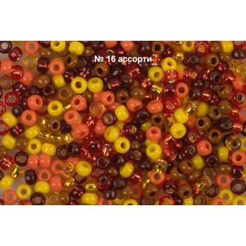 Бисер Япония "TOHO" 2,4мм 25г №16 ассорти/оранжевая охра