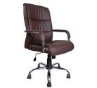 Кресло офисное "Brabix Space EX-508", экокожа, хром, коричневое