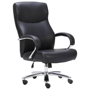 Кресло руководителя "Brabix Total HD-001" Premium нагрузка до 180кг, экокожа, хром чёрное