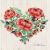 Алмазная мозаика "Цветущее сердце" постер 30х30 см