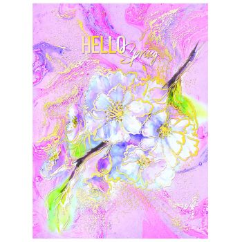 Тетрадь 160л. клетка "Hello spring" на кольцах