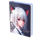 Тетрадь 100л. А5 "Meshu. Neko" матов. ламинация, на кольцах